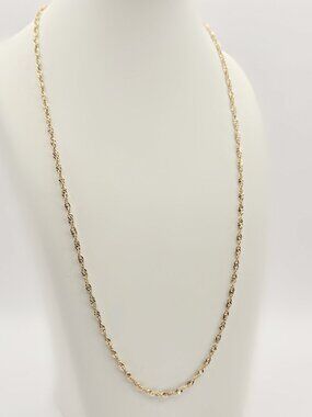 Danecraft Gold Over Silver Chain 20” Twisted Curb Italy 925